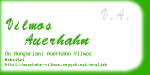 vilmos auerhahn business card